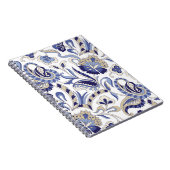 Seamless Traditional Indian Blue Paispa Notizblock (Rechte Seite)