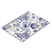 Seamless Traditional Indian Blue Paispa Notizblock (Linke Seite)