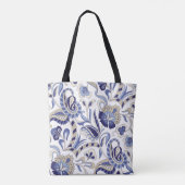 Seamless Traditional Indian Blue Paispa Tasche (Rückseite)