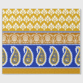 Seamless Traditional Indian Paisley Grenzübergang Geschenkpapier (Flach)