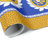 Seamless Traditional Indian Paisley Grenzübergang Geschenkpapier (Rolleneckpunkt)