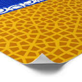 Seamless Traditional Indian Paisley Grenzübergang Poster (Ecke)