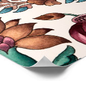Seamless Traditional Mughalart,pattern,floral,flow Poster (Ecke)