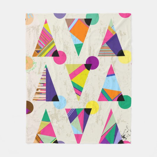 seamless triangle pattern background, hipster retr fleecedecke (Vorderseite)