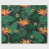Seamless tropic pattern with strelitzia flowers an geschenkpapier (Flach)