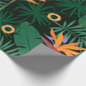 Seamless tropic pattern with strelitzia flowers an geschenkpapier (Ecke)