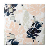 Seamless Tropical Dschungle Blätter Monstera Palm Fliese (Vorderseite)