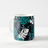 Seamless Tropical Dschungle Blätter Monstera Palm  Kaffeetasse (Vorderseite Links)