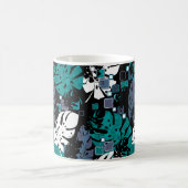 Seamless Tropical Dschungle Blätter Monstera Palm  Kaffeetasse (Mittel)