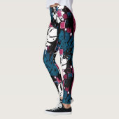 Seamless Tropical Dschungle Blätter Monstera Palm  Leggings (Links)