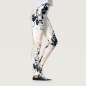 Seamless Tropical Dschungle Blätter Monstera Palm Leggings (Rechts)