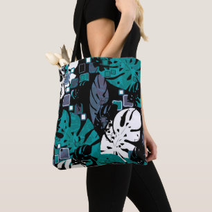 Seamless Tropical Dschungle Blätter Monstera Palm  Tasche