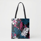 Seamless Tropical Dschungle Blätter Monstera Palm Tasche (Vorderseite)