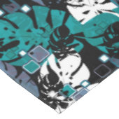 Seamless Tropical Dschungle Blätter Monstera Palm  Tischdecke (Schrägansicht)