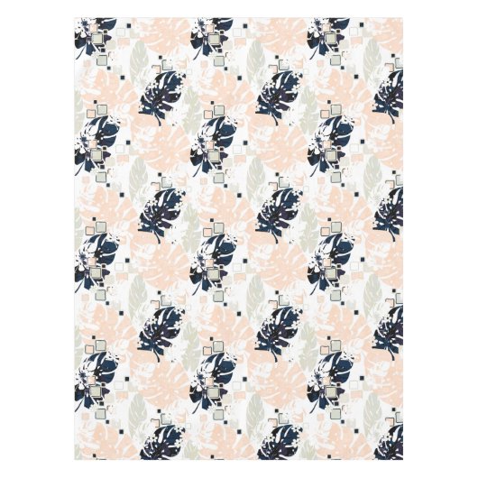 Seamless Tropical Dschungle Blätter Monstera Palm Tischdecke (Vorderseite)