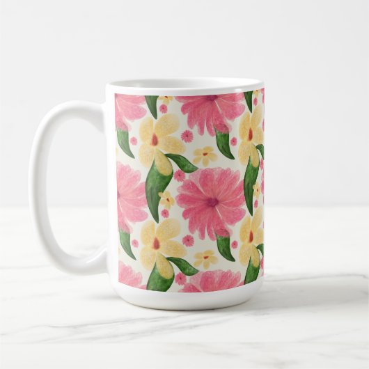 Seamless tropical floral pattern  kaffeetasse (Links)