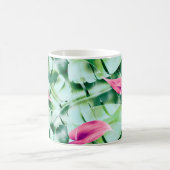 Seamless tropical leaves pattern background, retro kaffeetasse (Mittel)