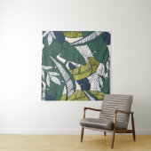 Seamless tropical pattern with banana leaves. Hand Wandteppich (Beispiel (Horizontal))