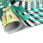Seamless tropical pattern with bananas lemons palm geschenkpapier (Rolleneckpunkt)