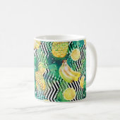 Seamless tropical pattern with bananas lemons palm kaffeetasse (VorderseiteRechts)