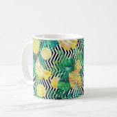 Seamless tropical pattern with bananas lemons palm kaffeetasse (Vorderseite Links)