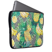 Seamless tropical pattern with bananas lemons palm laptopschutzhülle (Vorne Rechts)