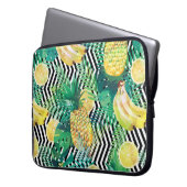 Seamless tropical pattern with bananas lemons palm laptopschutzhülle (Vorderseite Links)