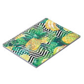 Seamless tropical pattern with bananas lemons palm notizblock (Linke Seite)