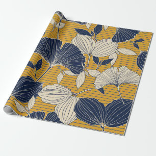 Seamless tropical plant and leaf pattern backgroun geschenkpapier