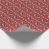 Seamless ugly Christmas sweater pattern, knitted Geschenkpapier (Ecke)