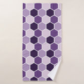 Seamless ultraviolet hexagon pattern. Honeycomb co Badehandtuch (Badehandtuch)