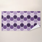 Seamless ultraviolet hexagon pattern. Honeycomb co Badehandtuch (Badehandtuch)