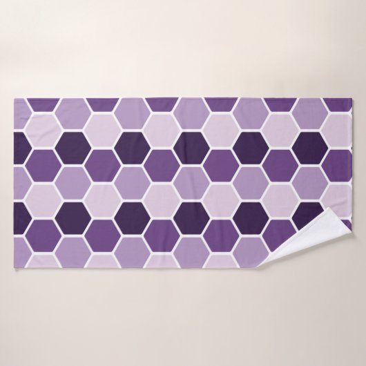 Seamless ultraviolet hexagon pattern. Honeycomb co Badehandtuch (Badehandtuch)