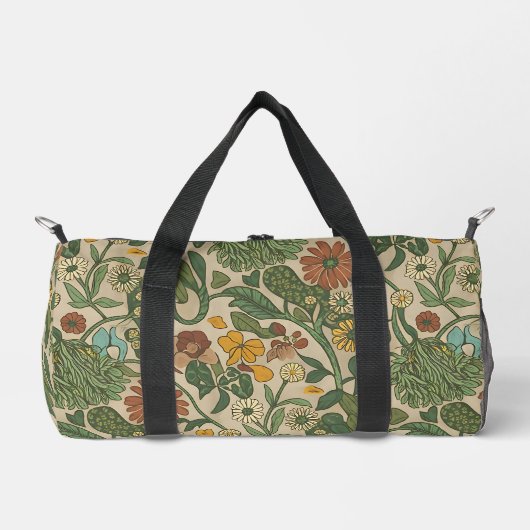 Seamless vintage botanical pattern  duffle bag (Vorderseite)