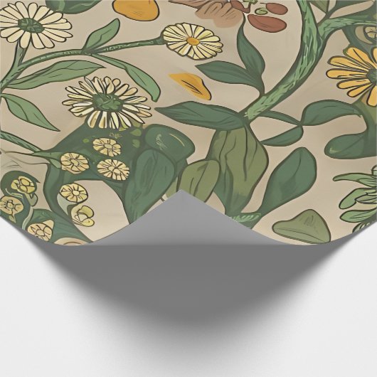 Seamless vintage botanical pattern  geschenkpapier (Ecke)
