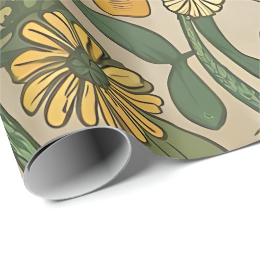 Seamless vintage botanical pattern  geschenkpapier (Rolleneckpunkt)