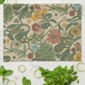 Seamless vintage botanical pattern  geschirrtuch (Gefaltet)