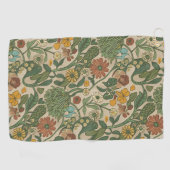 Seamless vintage botanical pattern  golfhandtuch (Horizontal)