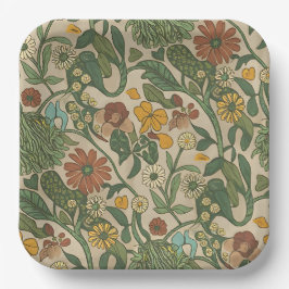 Seamless vintage botanical pattern  pappteller