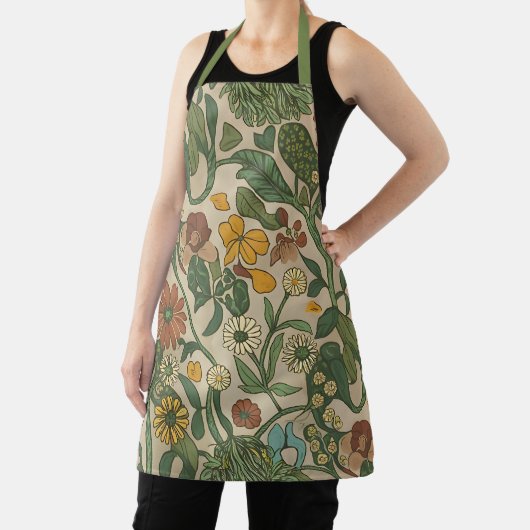 Seamless vintage botanical pattern  schürze (InSitu)