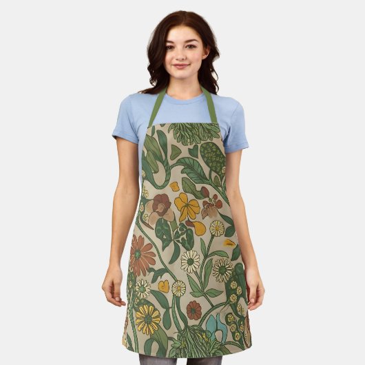 Seamless vintage botanical pattern  schürze (Getragen)