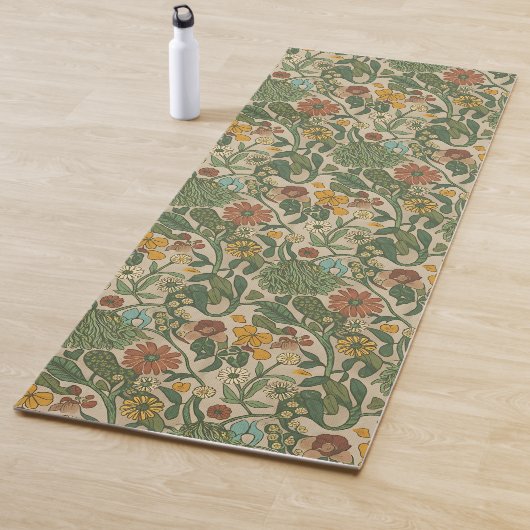 Seamless vintage botanical pattern  yogamatte (Beispiel)