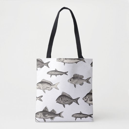 Seamless vintage fish patternvintage, fish, patter tasche (Vorderseite)