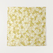 Seamless vintage pattern abstract. Cute white flow Wandteppich (Vorderseite (Horizontal))