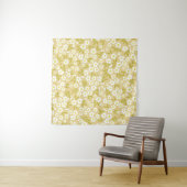Seamless vintage pattern abstract. Cute white flow Wandteppich (Beispiel (Horizontal))