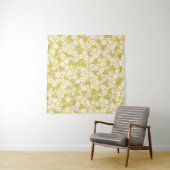 Seamless vintage pattern abstract. Cute white flow Wandteppich (Beispiel)