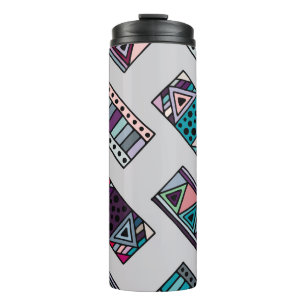 Seamless vintage pattern. geometrical background w thermosbecher