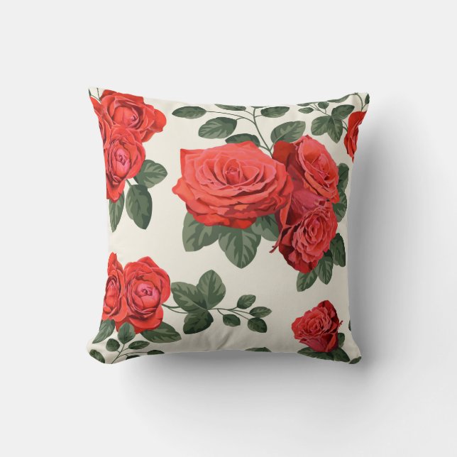 Seamless vintage pattern with roses kissen (Vorderseite)