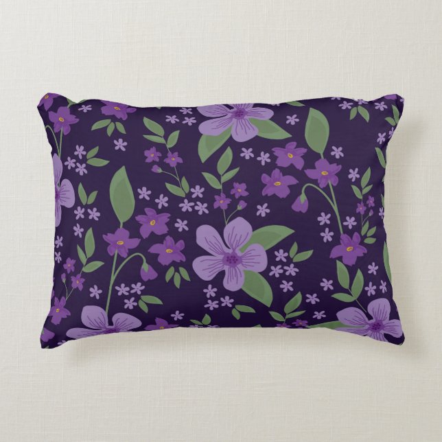 Seamless vintage pattern. wonderful lilac and purp dekokissen (Vorderseite)
