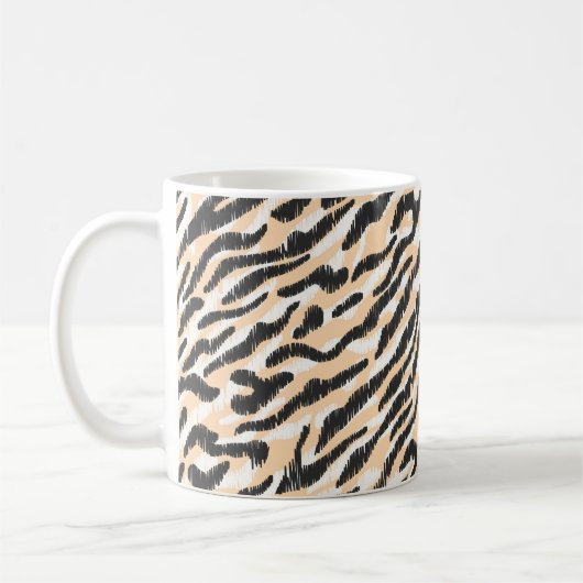 Seamless vintage scribble zebra leopard fur patter kaffeetasse (Links)